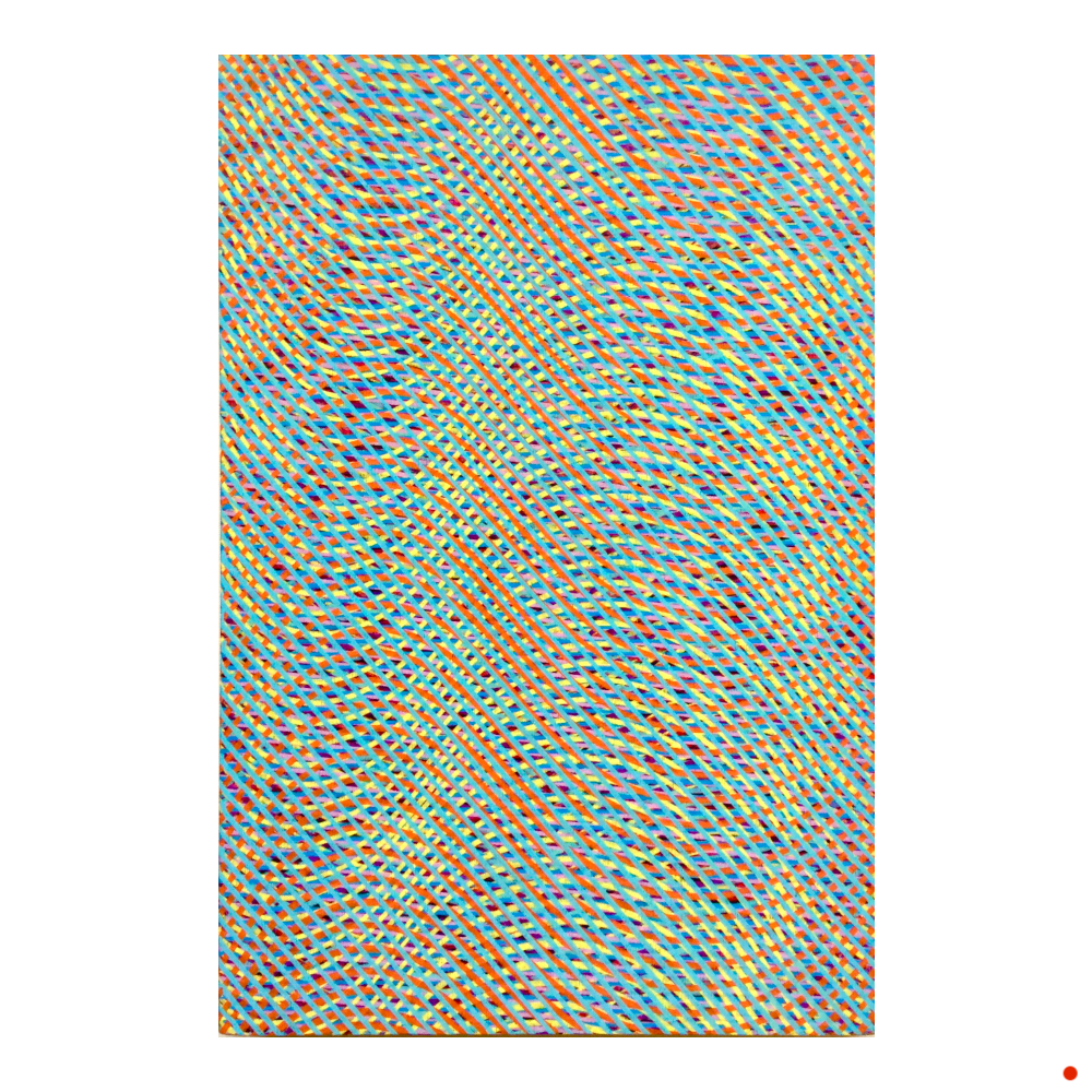 colorful abstract drawing with a moiré pattern.