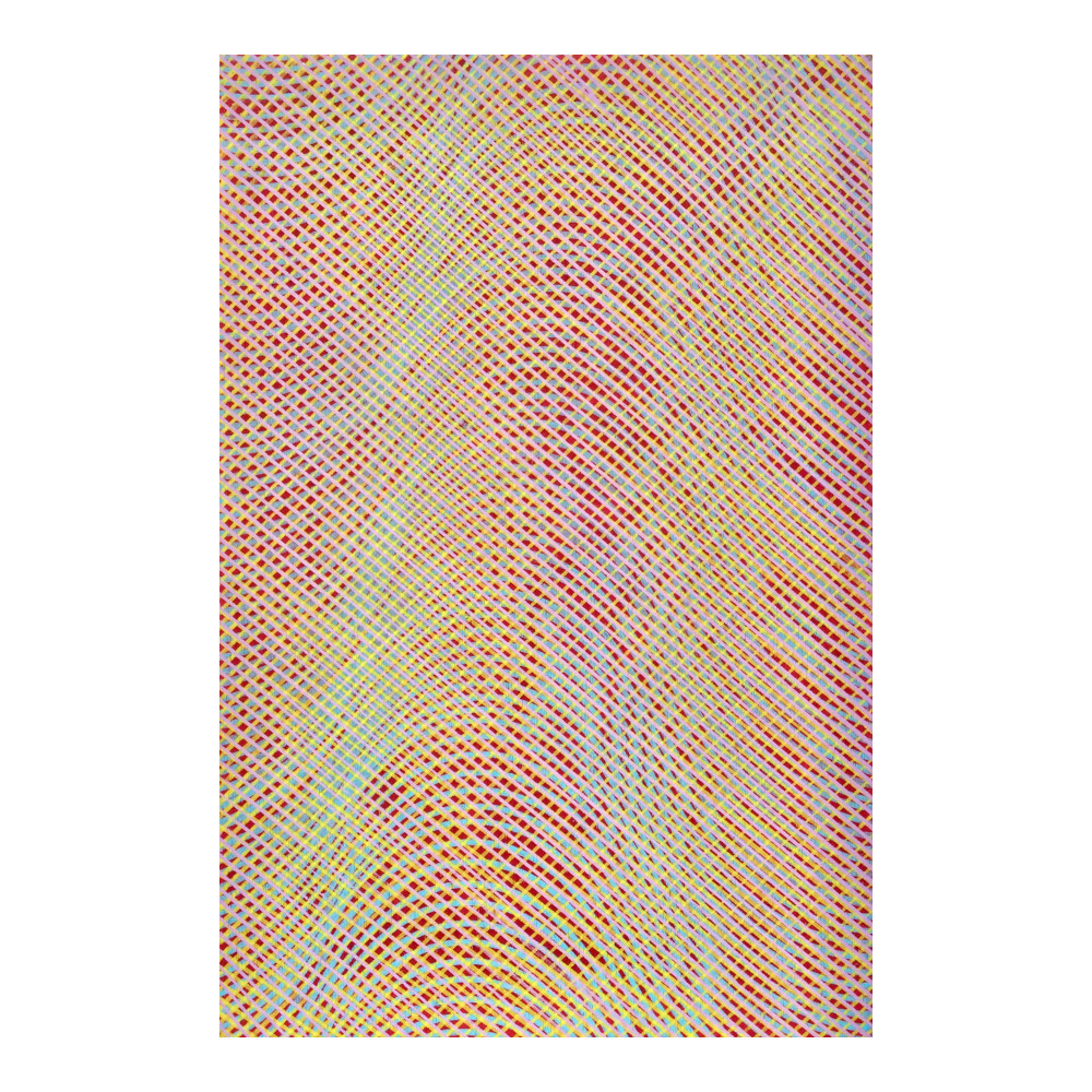 abstracte lijn tekening met moiré patroon