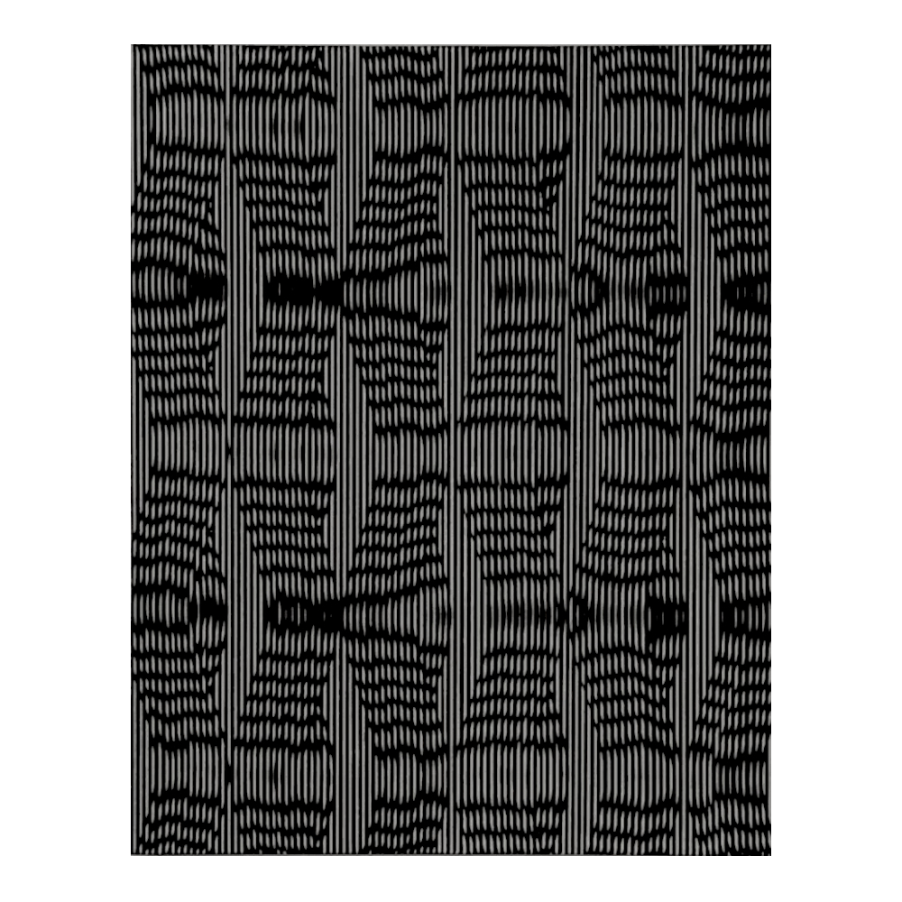 Abstracte lijntekening op doek met Moiré patroon